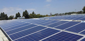 An office building with the most efficient commercial solar panels